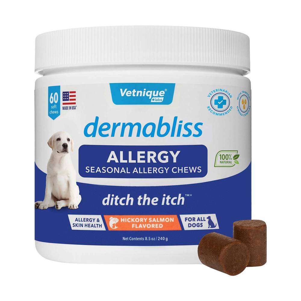 Vetnique Labs Dermabliss Allergy Relief Soft Dog Chew (0.14 oz, 60 ct)