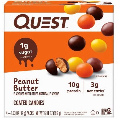 Quest Nutrition Filled Coated Candies, Peanut Butter (1.72 oz, 4 ct)