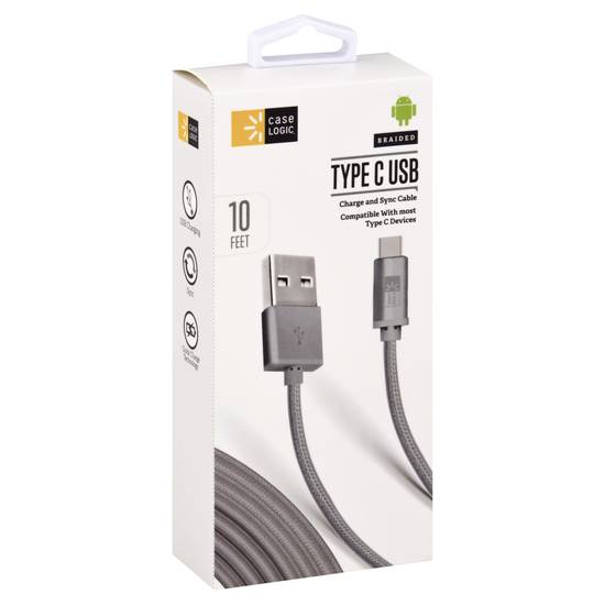 Case Logic Type C Usb Braided Charge & Sync Cable