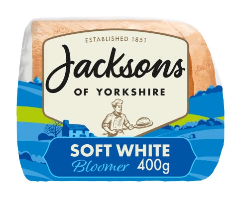 Jacksons of Yorkshire Soft White Bloomer Bread (400g)