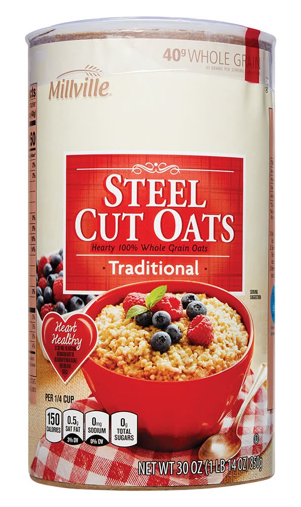 Millville Traditional Steel Cut Oats (30 oz)