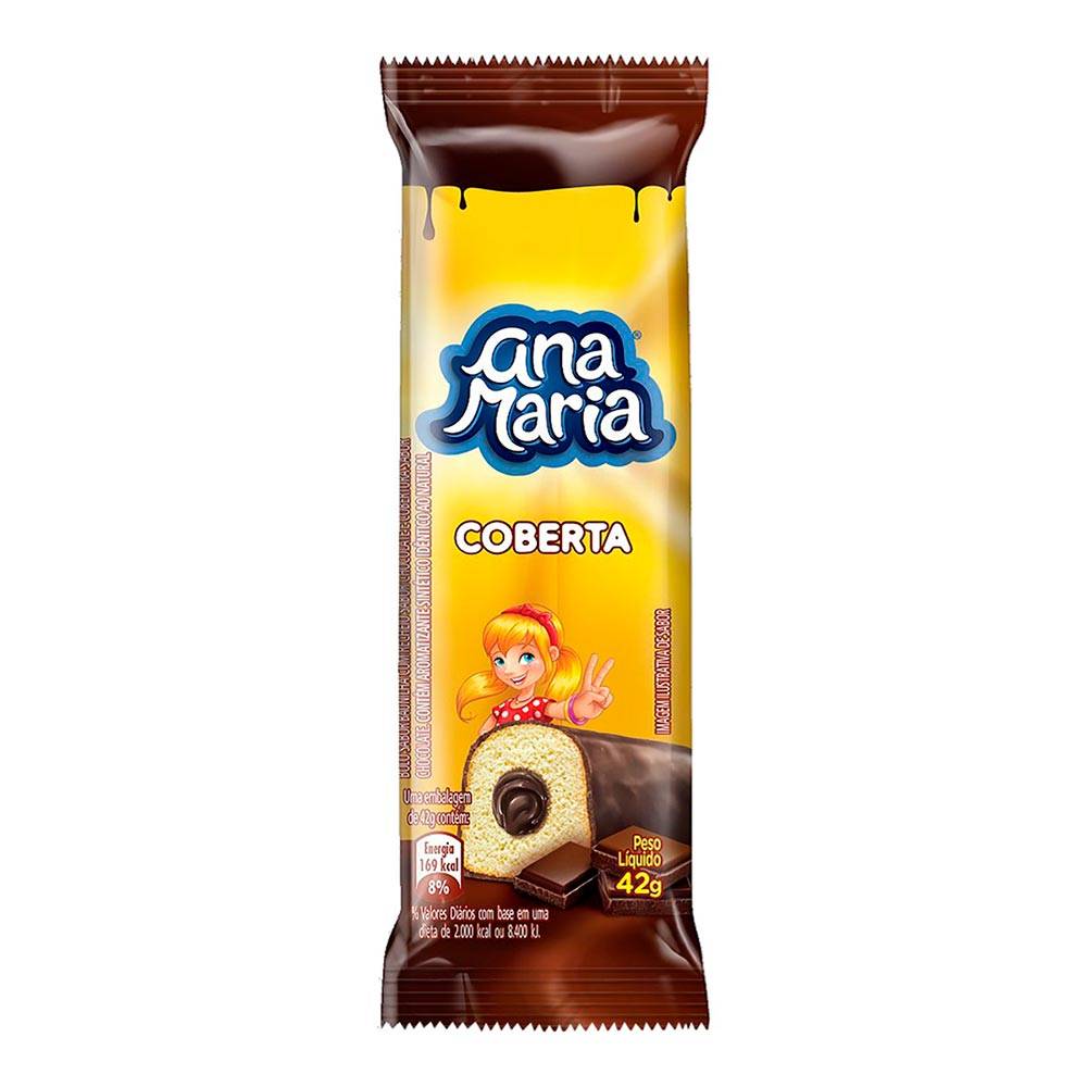 Ana Maria · Bolo de baunilha com recheio e cobertura de chocolate (42 g)