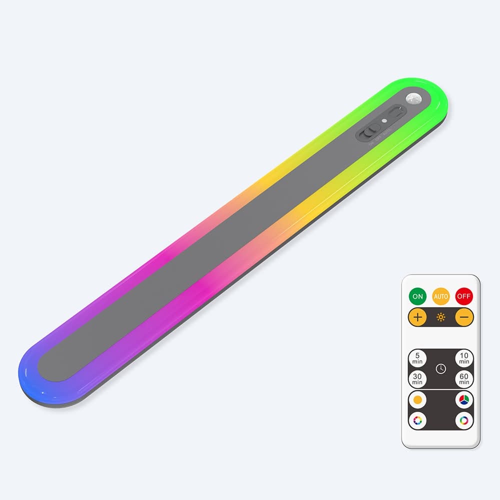 Utilitech LED 12-in Rechargeable Battery LED Under Cabinet Light Bar Motion Sensing Light with Remote