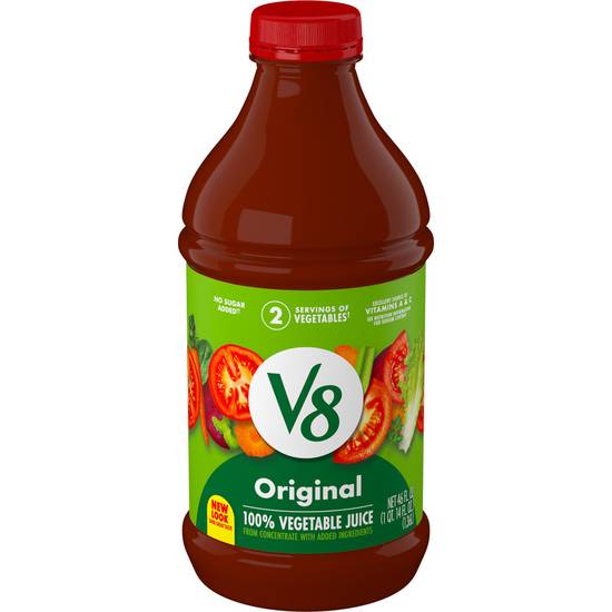 Order V8 100% Vegetable Juice Original (46 oz) food online from Rite Aid store, Shawnee on bringmethat.com