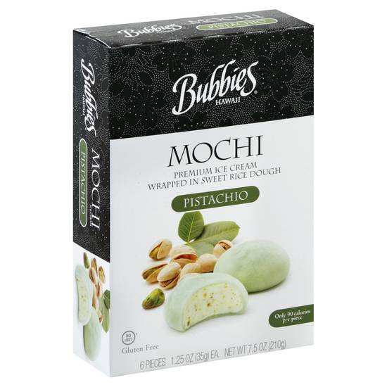 Bubbies Pistachio Mochi Ice Cream (6 x 1.3 oz)