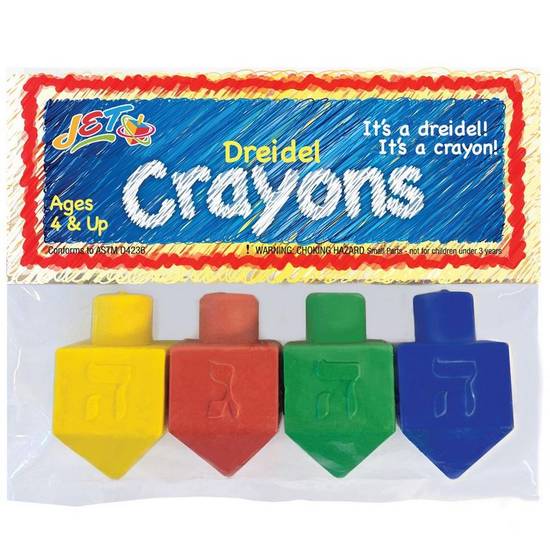 Dreidel Crayons, 4ct