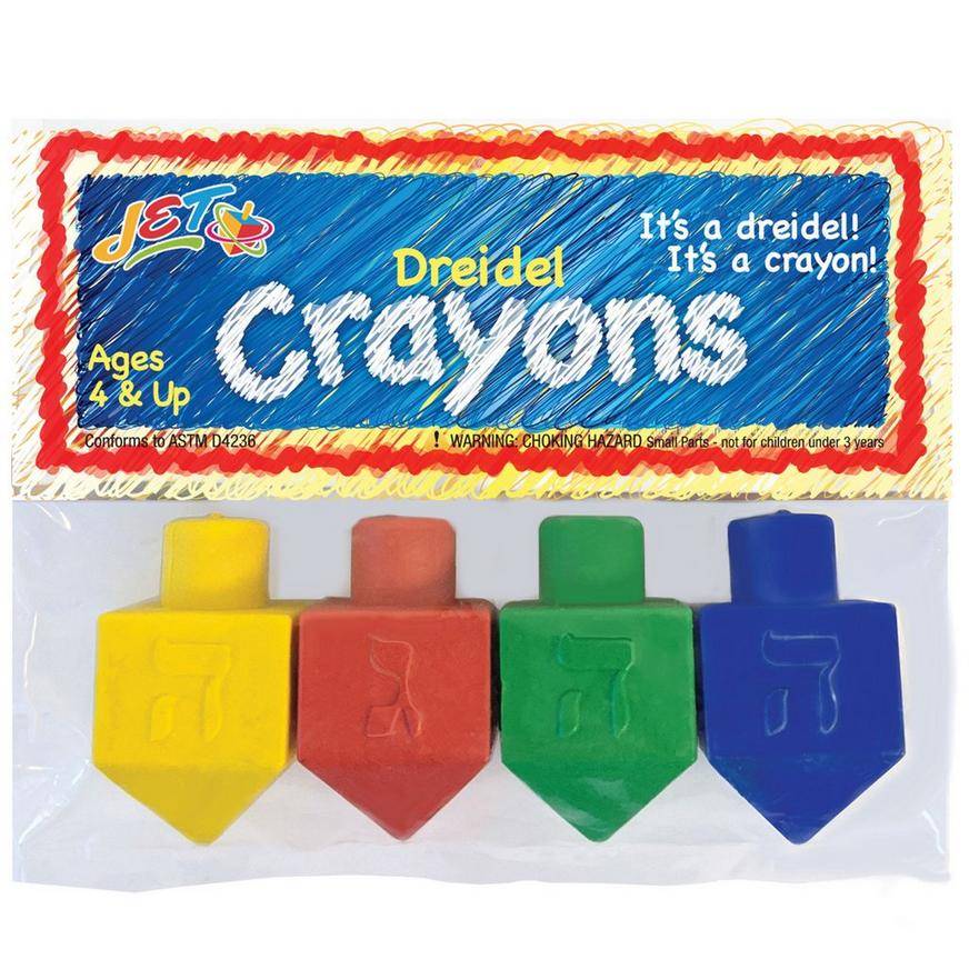 Dreidel Crayons, 4ct