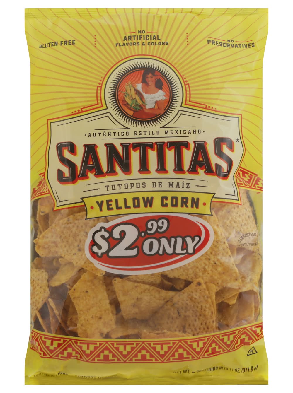 Santitas Tortilla Chips, Yellow Corn (11 oz)