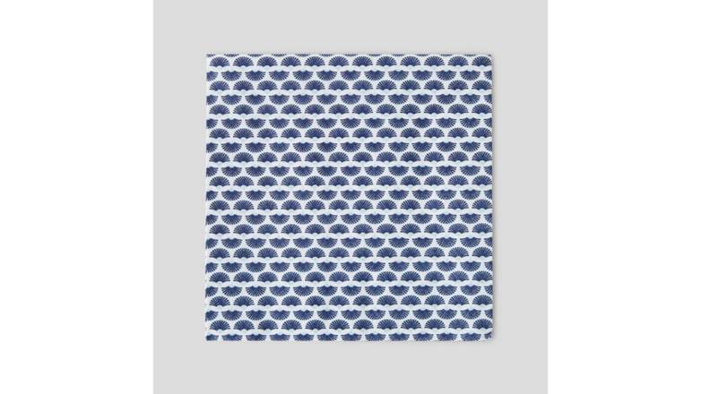 Monoprix Maison - Serviettes motif géométrique (33x33 cm/bleu marine)