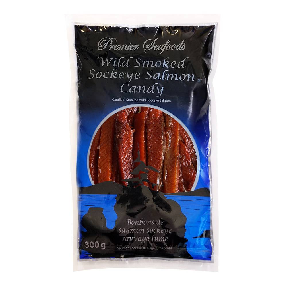 Premier Seafoods Wild Smoked Sockeye Salmon Candy, 300 G