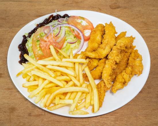 Menu chicken strips