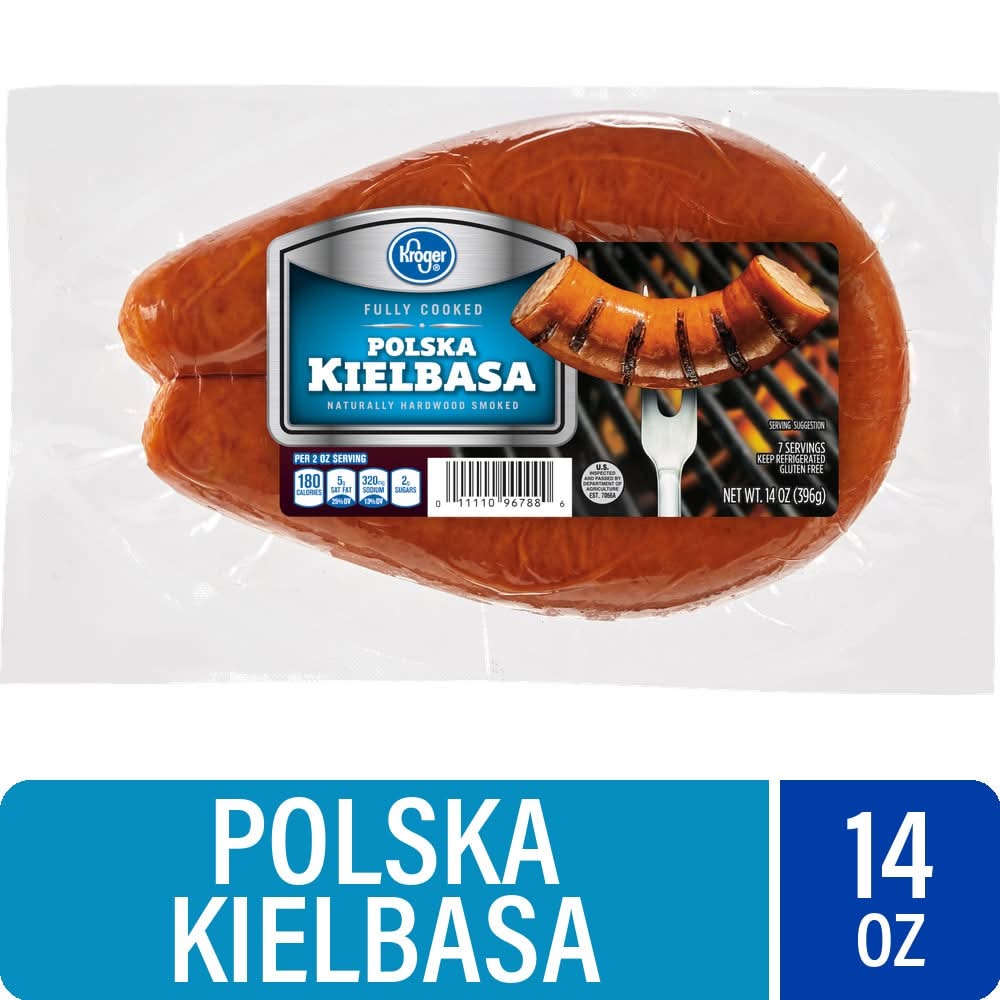 Kroger® Hardwood Smoked Polska Kielbasa Sausage Pork and Beef Link 14 OZ