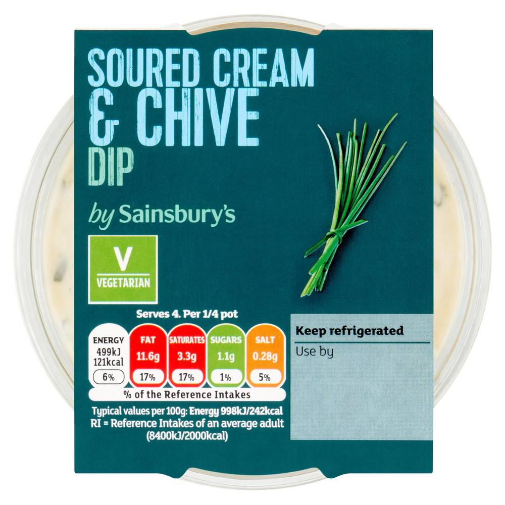 Sainsbury's Soured Cream & Chive Dip 200g