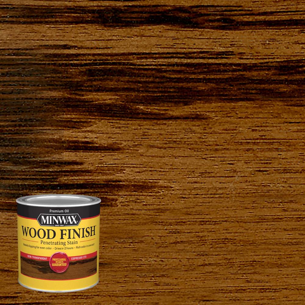 Minwax Wood Finish Oil-based Espresso Semi-transparent Interior Stain (Half-pint) | 227634444