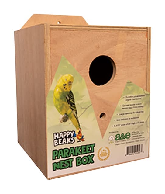 A&E Cage Company Company Happy Beaks Parakeet Nest Box