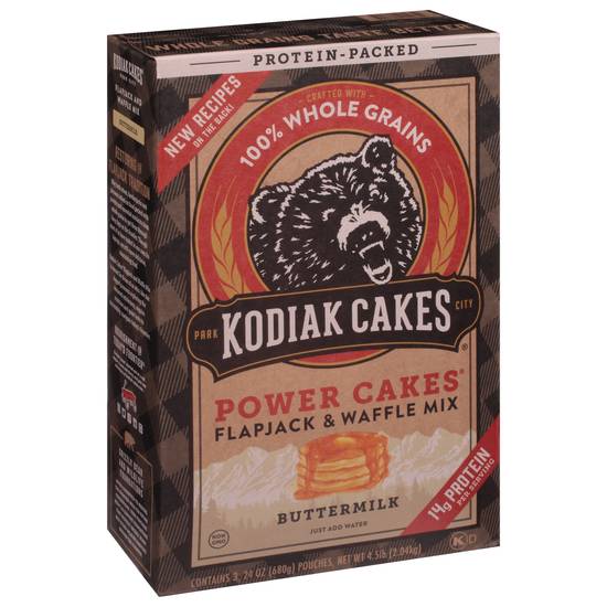 Kodiak Cakes Power Cakes Protein Packed Flapjack & Waffle Mix (3 ct, 24 oz)