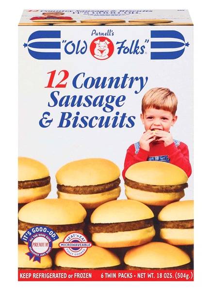 Purnell's Old Folks Country Sausage & Biscuits (18 oz, 6 ct)