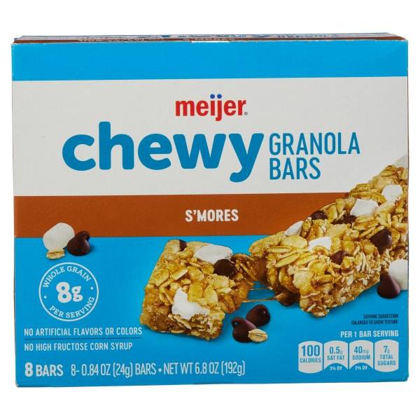 Meijer Chewy Granola Bar, S'mores, 6.77 oz (8 ct)