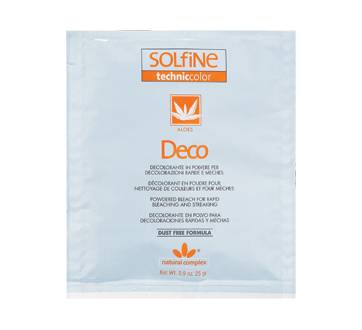 Solfine deco décolorant pour nettoyage de couleur et pour mèches (25 g) - deco bleach for rapid bleaching and streaking (25 g)