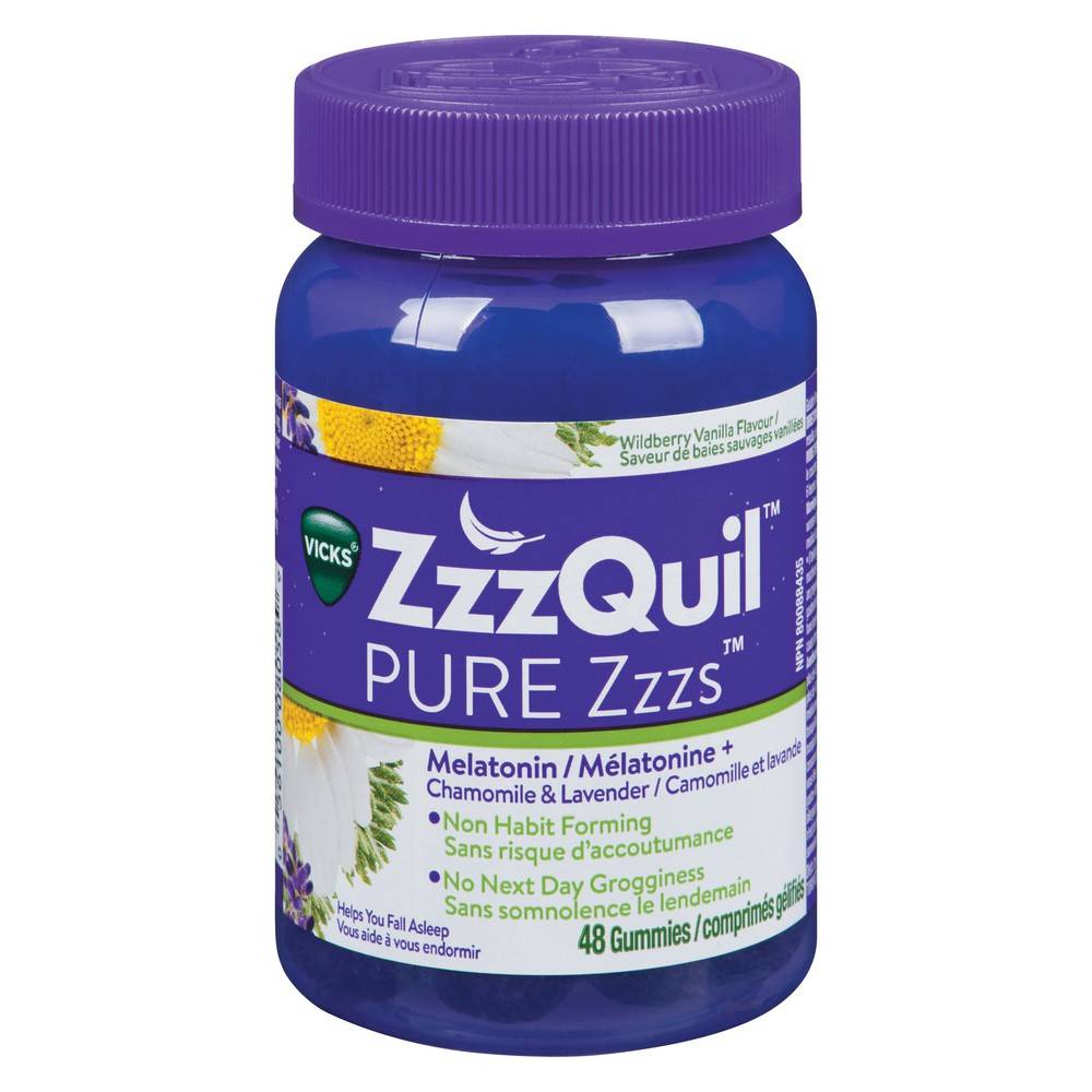 Vicks Zzzquil Melatonin + Chamomile & Lavender Gummies (48 units)