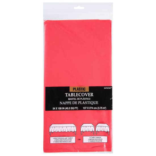 Amscan Apple Red Plastic Tablecover