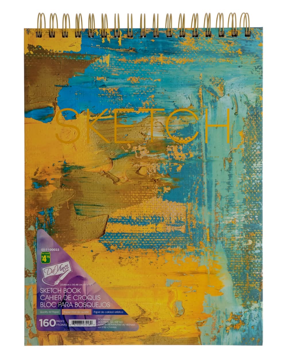 Da Vinci Twin Wire Bound Colorful Sketch Book 160 Pages