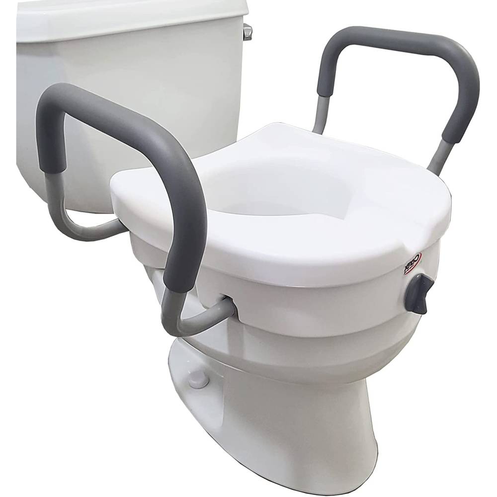 Carex Ez Lock Raised Toilet Seat With Handles