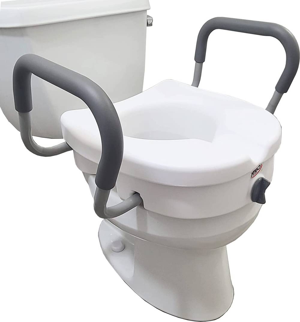 Carex Ez Lock Raised Toilet Seat With Handles