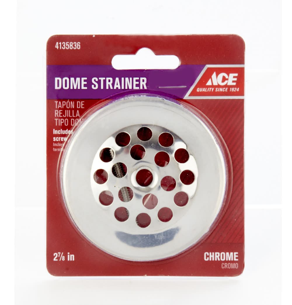 ACE 2-7/8 In. Chrome Metal Dome Strainer