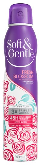 Soft & Gentle Wild Rose-Vanilla, Fresh Blossom Anti-Perspirant Deodorant (250ml)