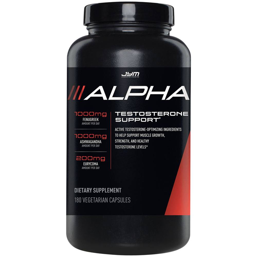 Jym Supplement Science Alpha Testosterone Support Dietary Supplement Capsule (180 ct)