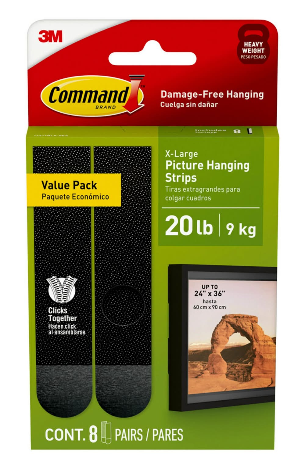 Command Foam 20-lb Capacity Damage-free picture hanger 8 - Pack