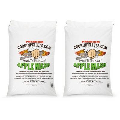 CookinPellets 40-Pound Bag Natural Grill Smoker Smoking Mash Hard Maple Smoker Smoking Wood Pellets for Backyard Barbecue, Brown (2 Pack)