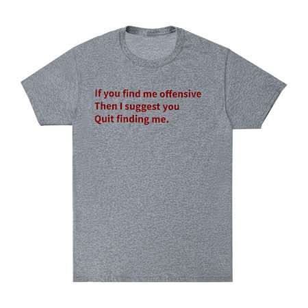 Quit Finding Me Graphic Tee Small Gray