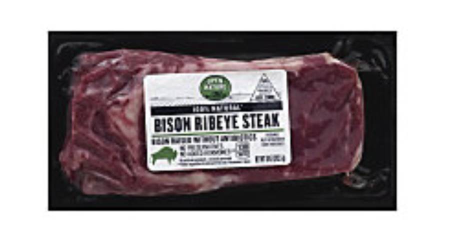 Open Nature Bison Steak Ribeye Boneless (10 oz)