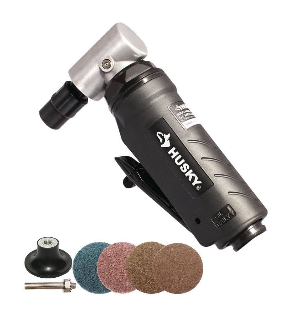 Husky 1/4 In. Angle Die Grinder With Accessory Kit
