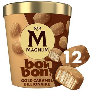 Magnum Gold Caramel Bon Bon Billionaire Ice Cream (12 pack)