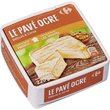 Fromage Le Pavé Ocre CARREFOUR - la boite de 220g