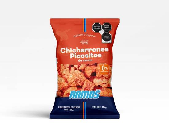 Chicharrón de cerdo botanero picosito (115 gramos)