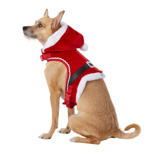Merry & Bright™ Holiday Santa Costume Comfort Vest Dog Harness (Color: Red, Size: Medium)