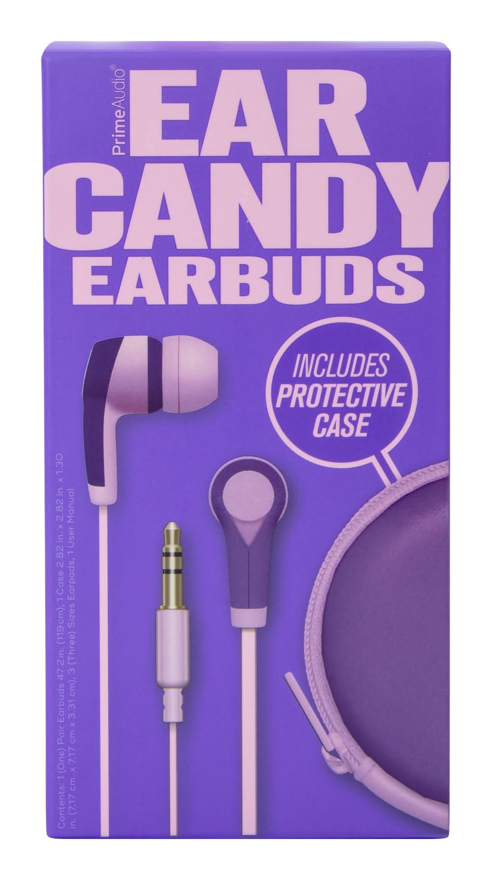 Ear Candy Wired Earbuds With Protective Case Dark Pruple