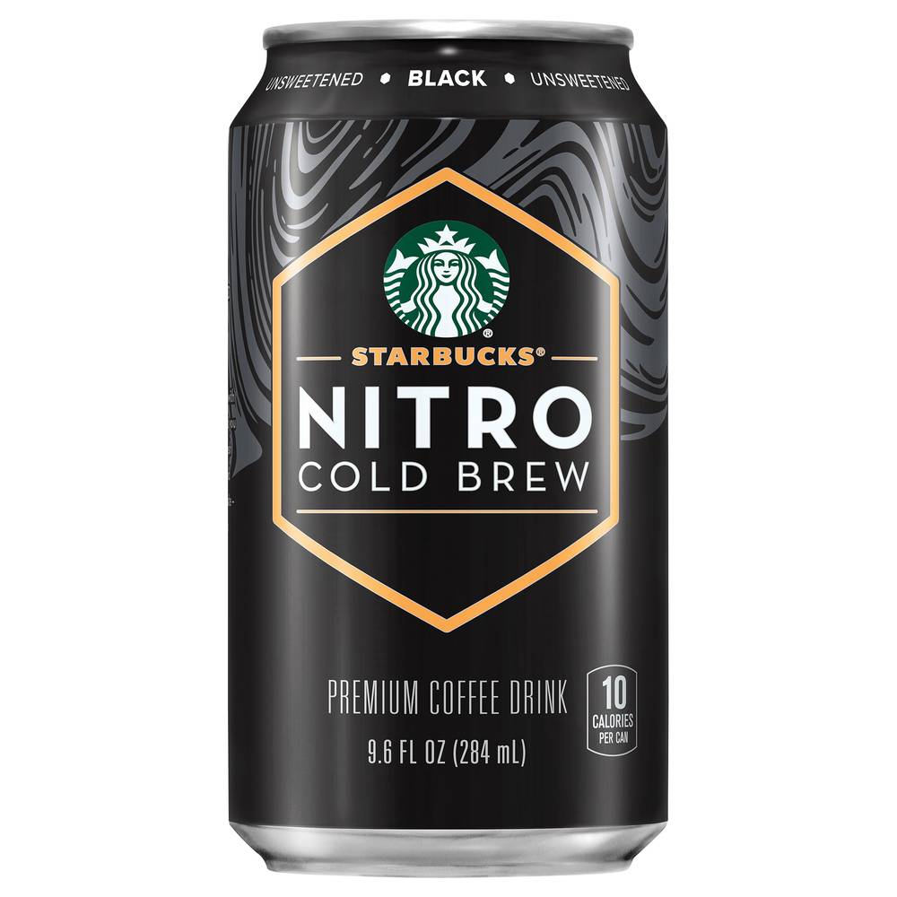 Starbucks Nitro Cold Brew Premium Coffee Drink, Black Unsweetened (9.6 fl oz)