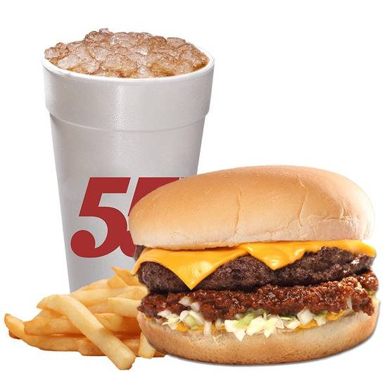 Order Carolina Classic Burger Meal food online from Hwy 55 Burgers, Shakes & Fries store, New Bern on bringmethat.com