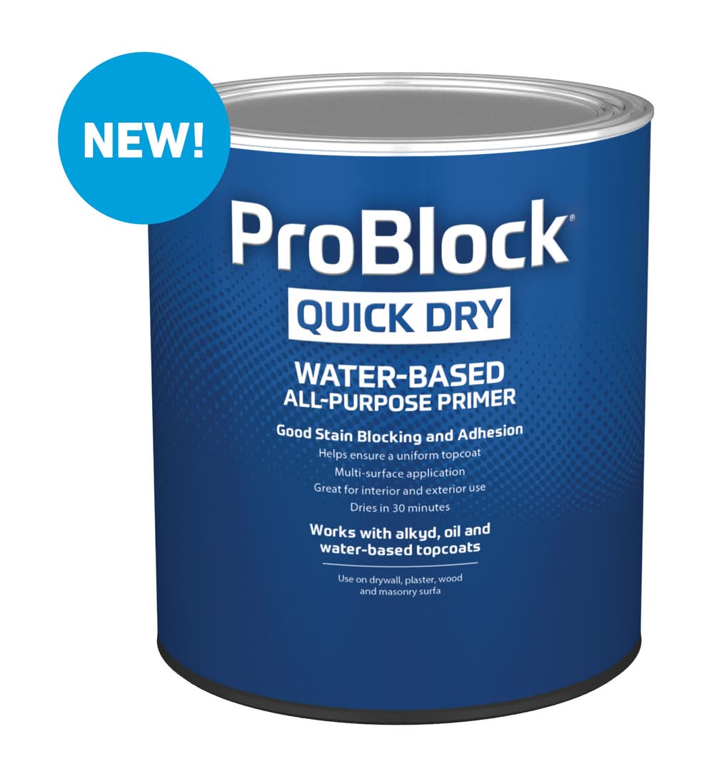 ProBlock Quick Dry Interior/Exterior High hiding Water-based Wall and Ceiling Primer ( 1-quart )