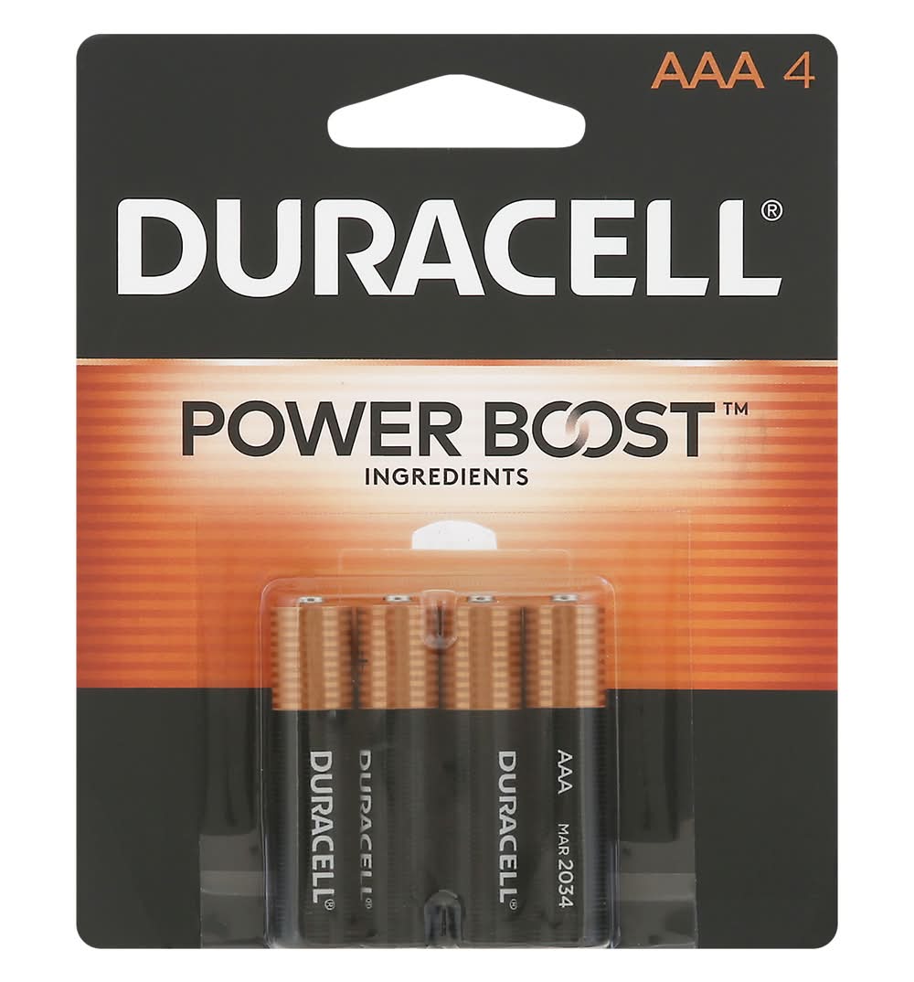 Duracell Power Boost Alkaline Batteries 1.5 V, AAA (4 ct)