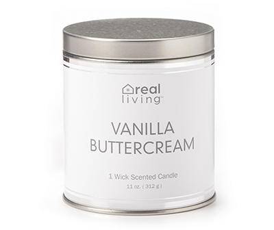 Real Living Vanilla Buttercream White Tin Scented Candle