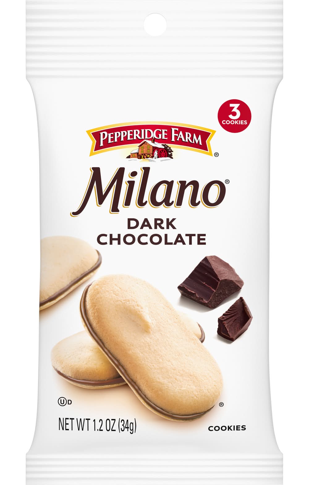 Pepperidge Farm Milano Cookies, Dark Chocolate (1.2 oz, 3 ct)