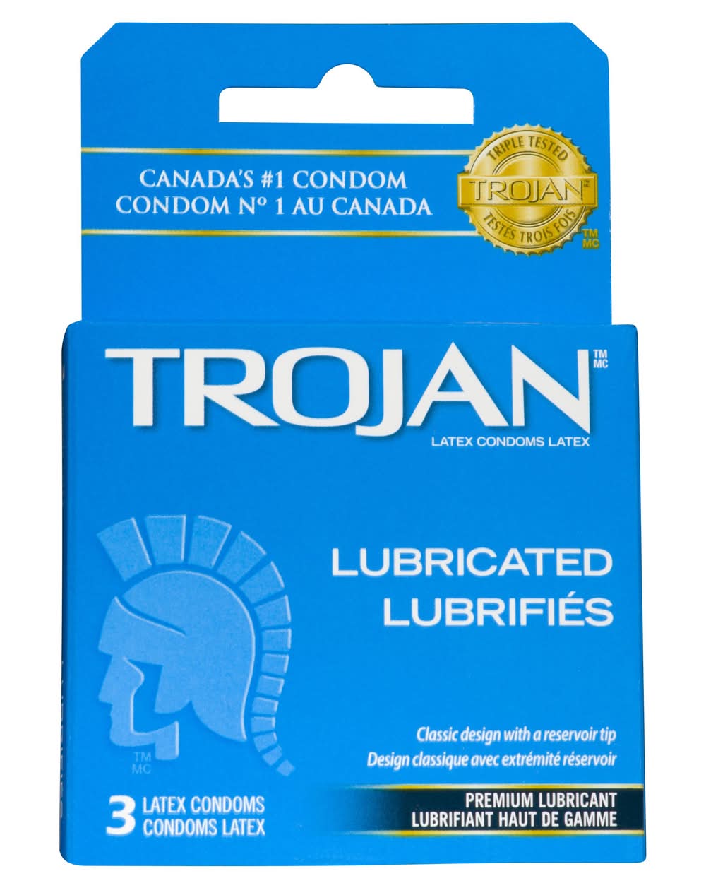 Trojan lubrifiés condoms (3 unités) - lubricated condoms (3 units)