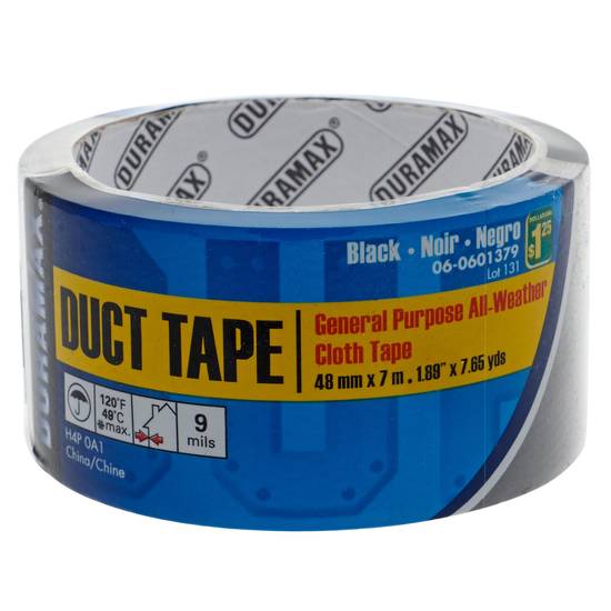 Duramax Duct Tape Black General Purpose (48mmx7mx9mil)