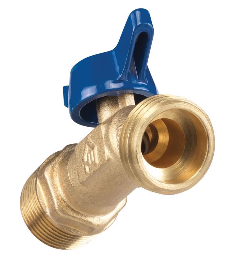 Homewerks 3/4 In. Mip X 3/4 In. Mht Brass No-Kink Hose Bibb